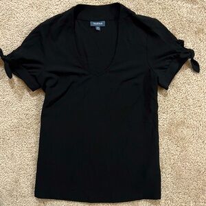 Modcloth Black V-Neck Blouse